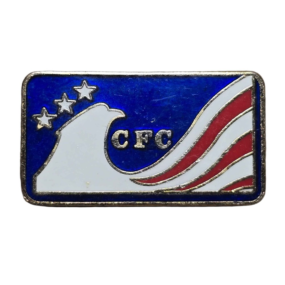 Vintage Combined Federal Campaign Eagle Lapel Vest Hat Pin K15